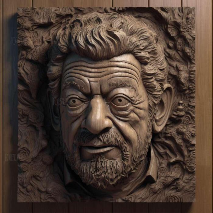 Andy Serkis 1 stl model for CNC